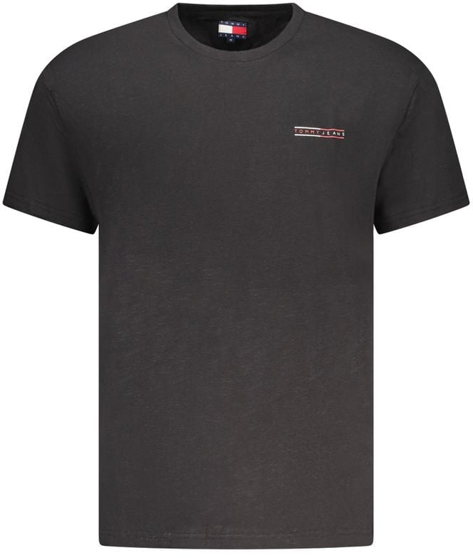 Tommy Hilfiger Tommy Hilfiger Black Cotton Men's T-Shirt Zwart