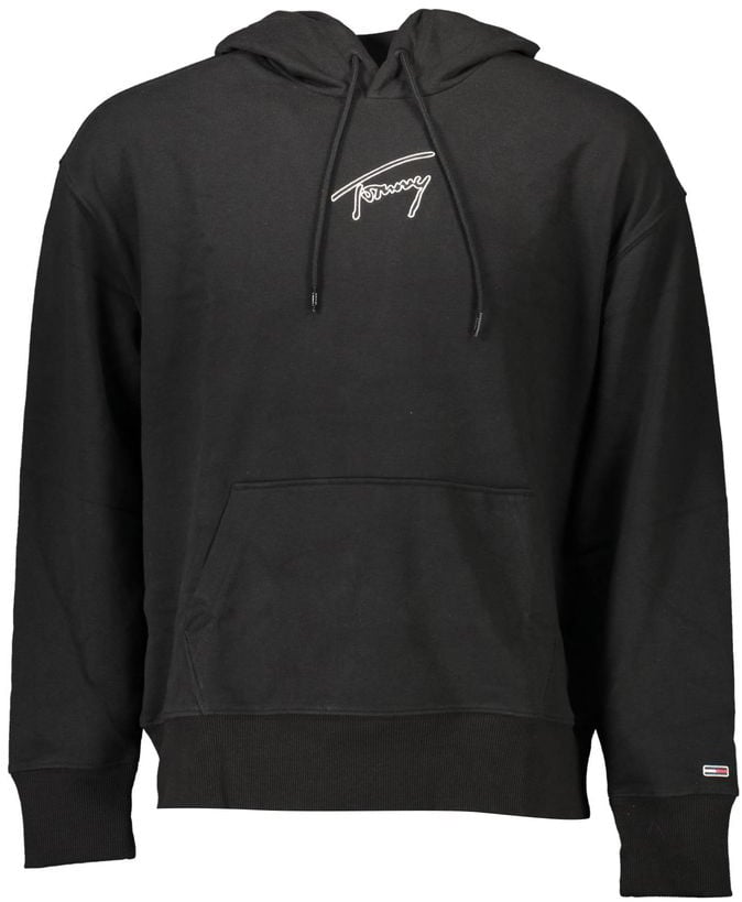 Tommy Hilfiger Black Cotton Men Sweater Zwart