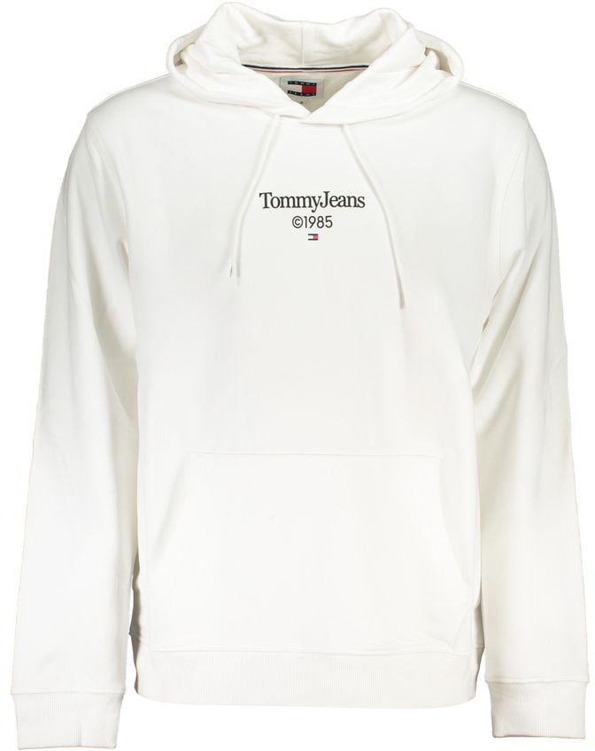 Tommy Hilfiger Tommy Hilfiger White Cotton Men's Sweatshirt with Hood Wit