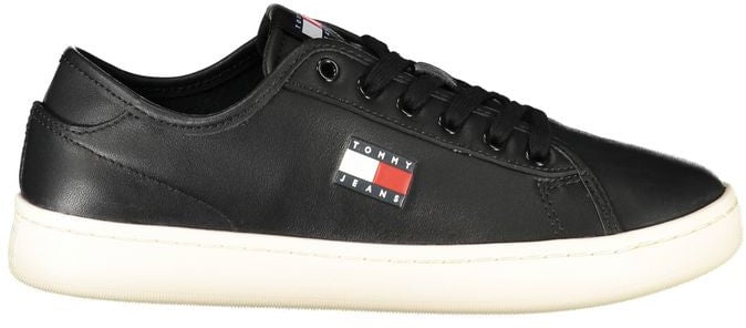 Tommy Hilfiger Black Polyurethane Women Sneaker Zwart