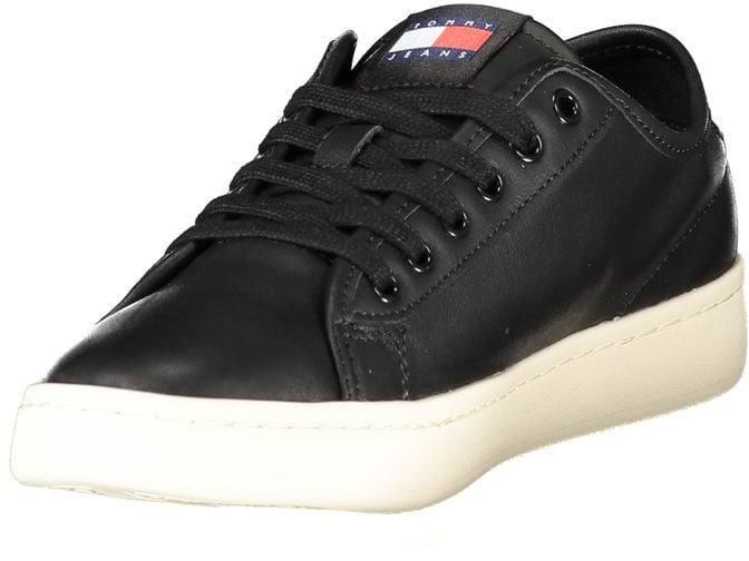 Tommy Hilfiger Black Polyurethane Women Sneaker Zwart