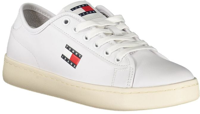Tommy Hilfiger Bianco Polyurethane Women Sneaker Wit
