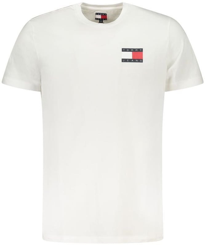 Tommy Hilfiger White Cotton Men's T-Shirt Wit