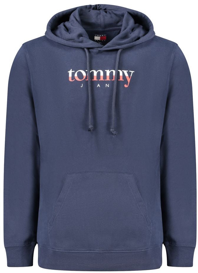 Tommy Hilfiger Blue Cotton Men's Hooded Sweatshirt Blauw