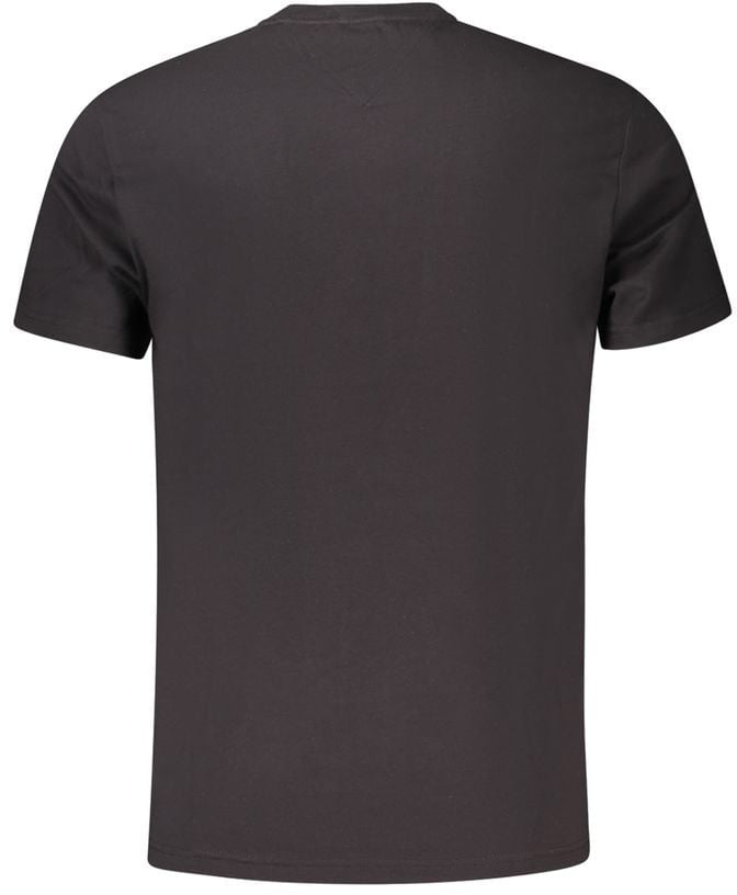 Tommy Hilfiger Black Cotton Men T-Shirt Zwart