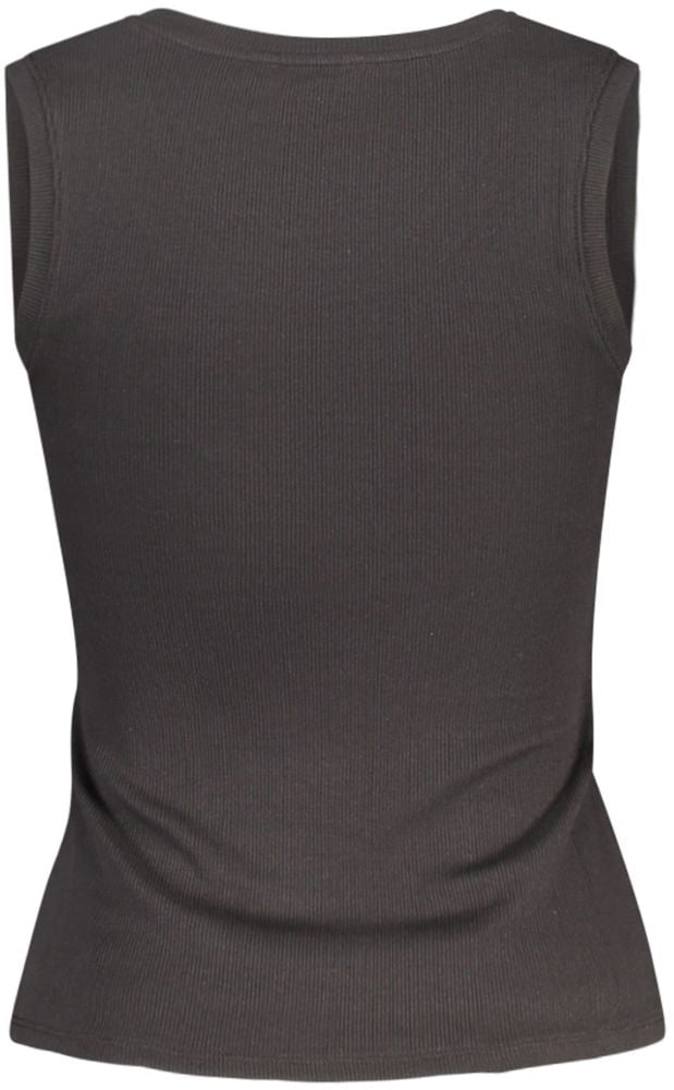 Tommy Hilfiger Black Cotton Women Tank Top Zwart
