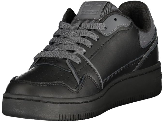 Tommy Hilfiger Black Polyurethane Women Sneaker Zwart