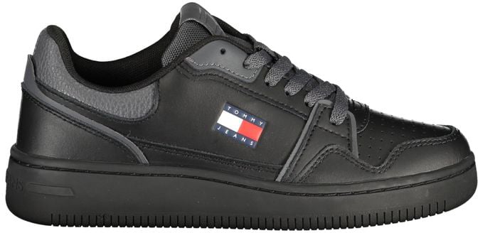 Tommy Hilfiger Black Polyurethane Women Sneaker Zwart