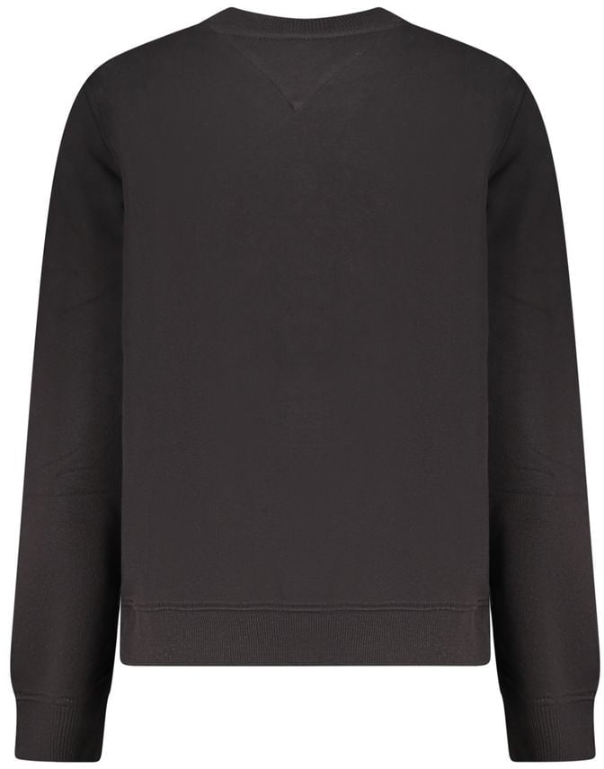 Tommy Hilfiger Black Cotton Women Sweatshirt Zwart