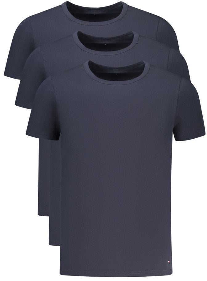 Tommy Hilfiger Blu Cotton Men T-Shirt Blauw