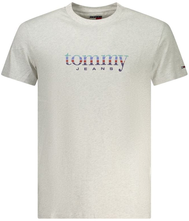 Tommy Hilfiger Gray Cotton Men's T-Shirt Grijs