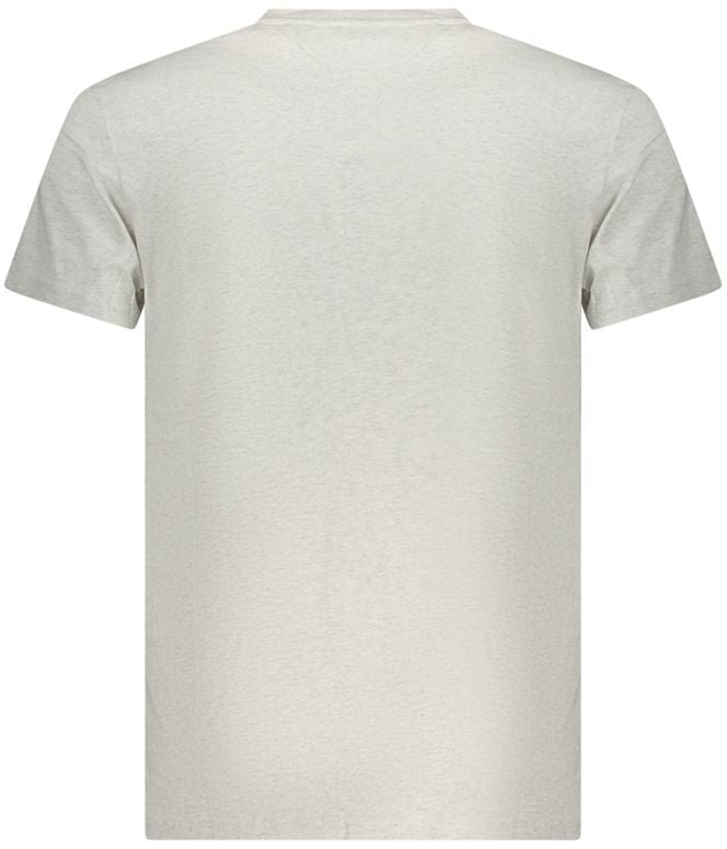 Tommy Hilfiger Gray Cotton Men's T-Shirt Grijs