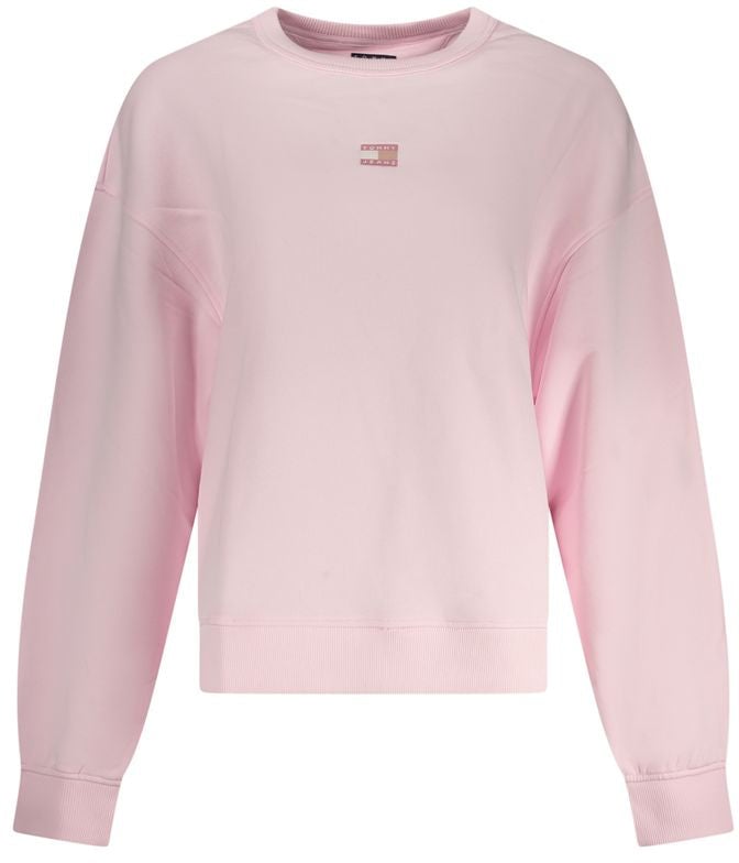 Tommy Hilfiger Pink Cotton Women Sweatshirt Roze