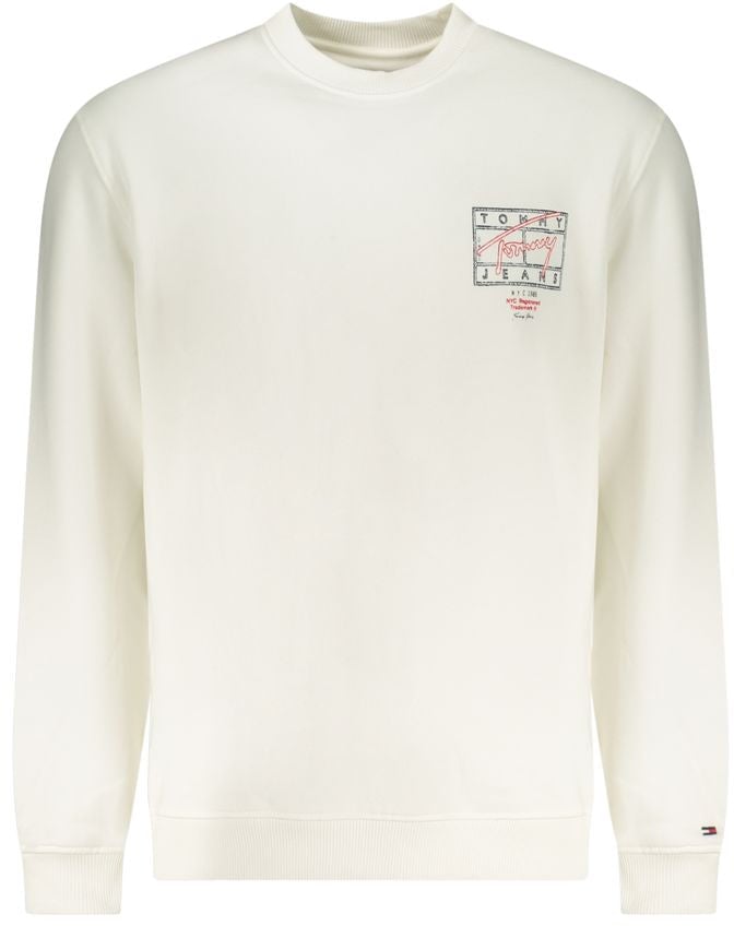 Tommy Hilfiger White Cotton Men's Sweatshirt Wit