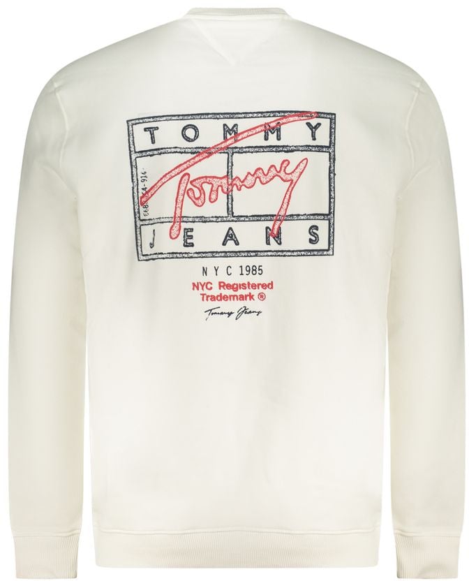 Tommy Hilfiger White Cotton Men's Sweatshirt Wit