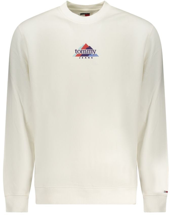 Tommy Hilfiger White Cotton Men's Sweatshirt Wit