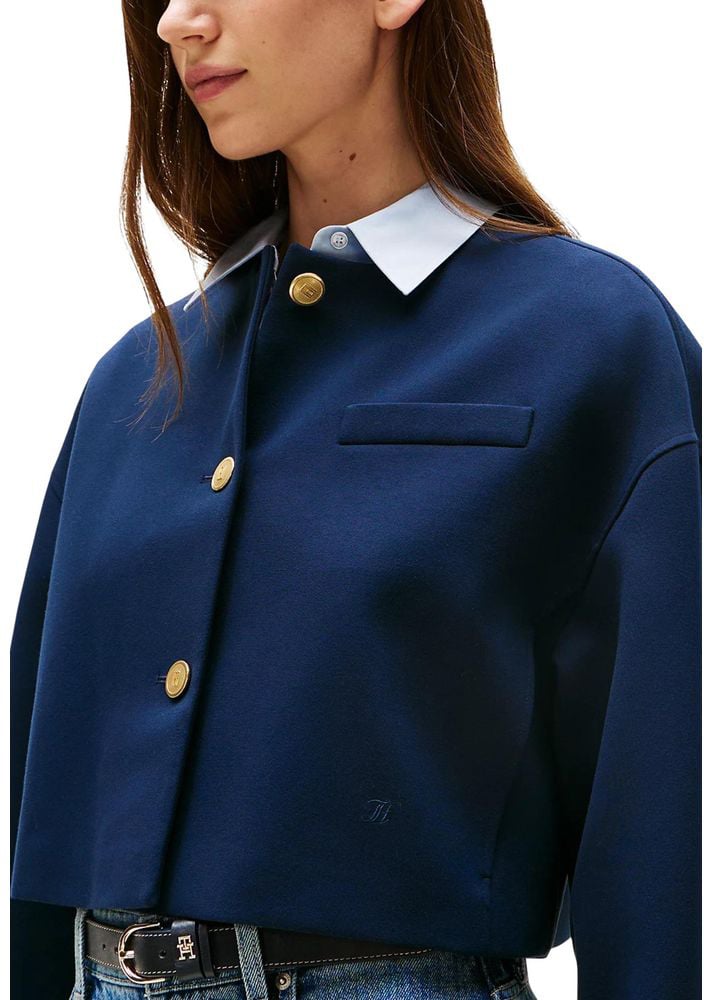 Tommy Hilfiger Tommy Hilfiger Blue Viscose Blazer Blauw