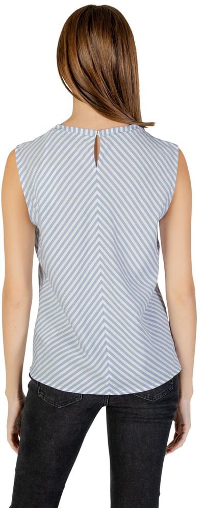 Tommy Hilfiger Jeans Blue Cotton Tank Tops Blauw