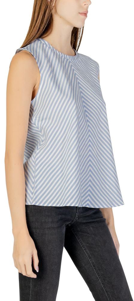 Tommy Hilfiger Jeans Blue Cotton Tank Tops Blauw