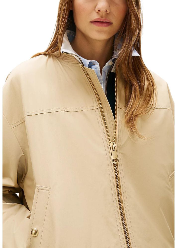 Tommy Hilfiger Beige Cotton Bomber Beige