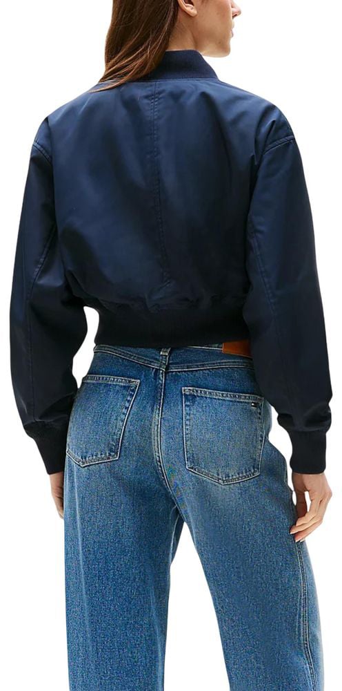 Tommy Hilfiger Blue Recycled Polyester Bomber Blauw
