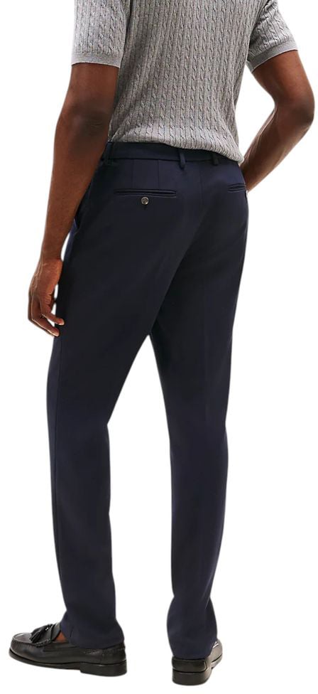 Tommy Hilfiger Blue Recycled Polyester Dress Pants Blauw