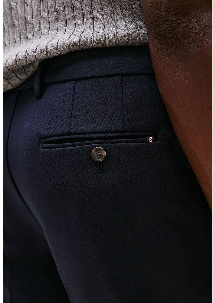 Tommy Hilfiger Blue Recycled Polyester Dress Pants Blauw