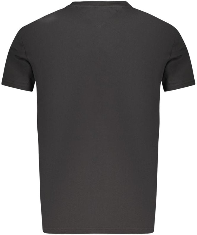 Tommy Hilfiger Black Cotton Men T-Shirt Zwart