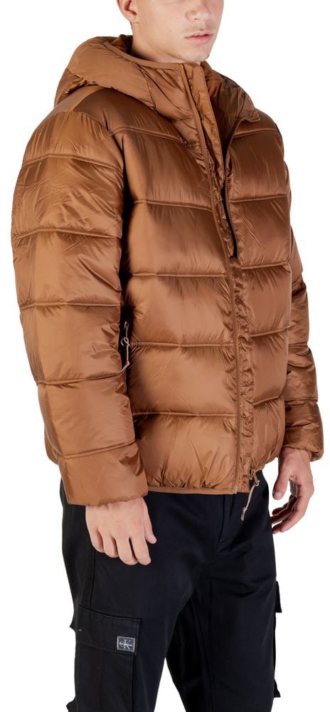 Tommy Hilfiger Jeans Brown Polyamide Coat Bruin