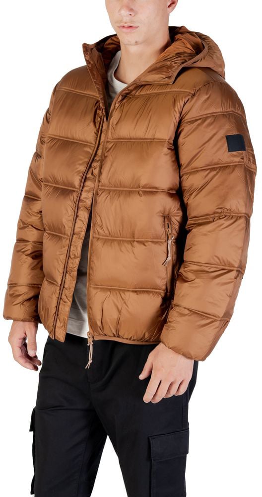 Tommy Hilfiger Jeans Brown Polyamide Coat Bruin