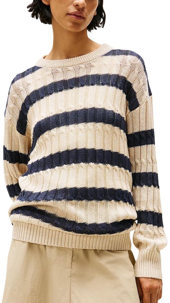 Tommy Hilfiger Beige Linen Sweatshirt Beige
