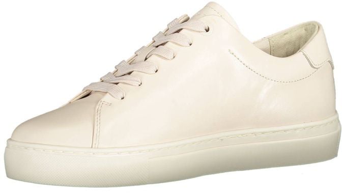 Tommy Hilfiger Beige Leather Women Sneaker Beige