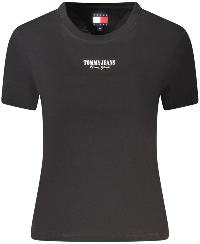 Tommy Hilfiger Tommy Hilfiger Black Cotton Women T-Shirt Zwart