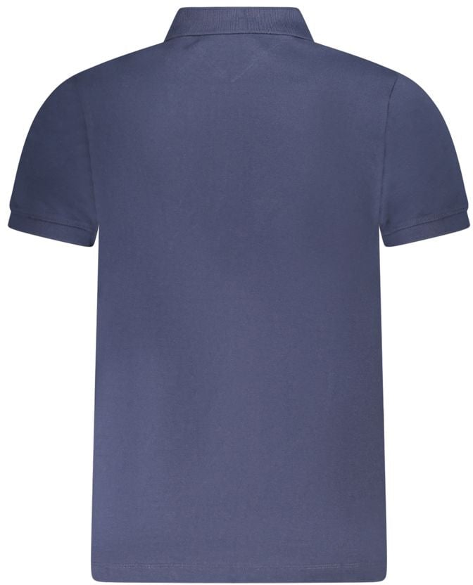 Tommy Hilfiger Blu Cotton Men Polo Shirt Blauw
