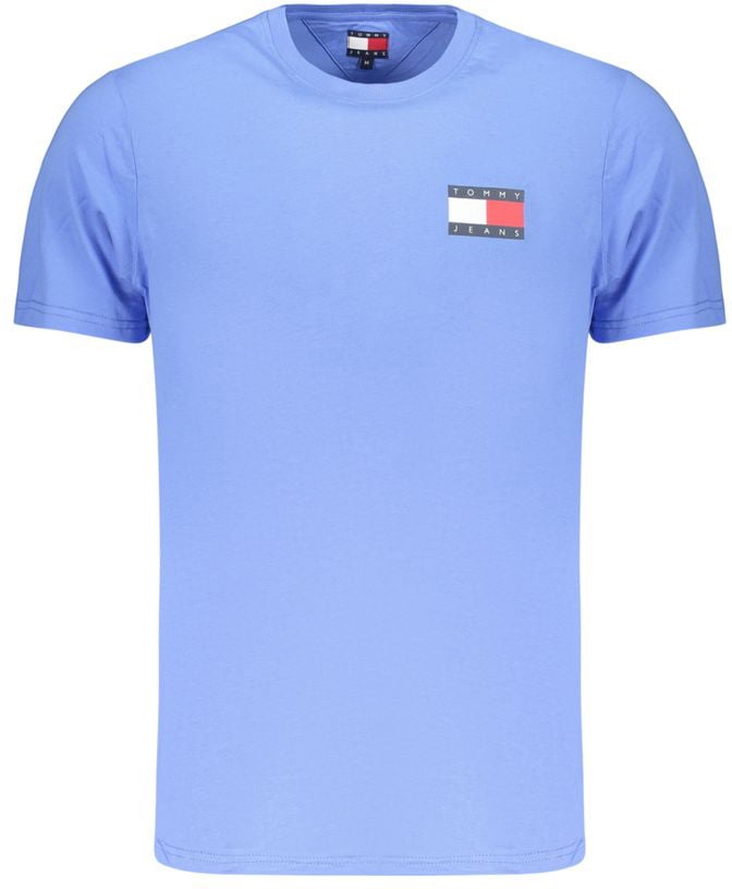 Tommy Hilfiger Blue Cotton Men's T-Shirt Blauw