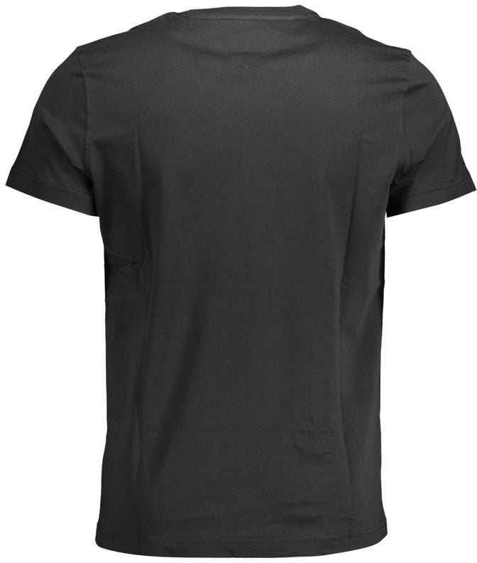 Tommy Hilfiger Black Organic Cotton Men T-Shirt Zwart