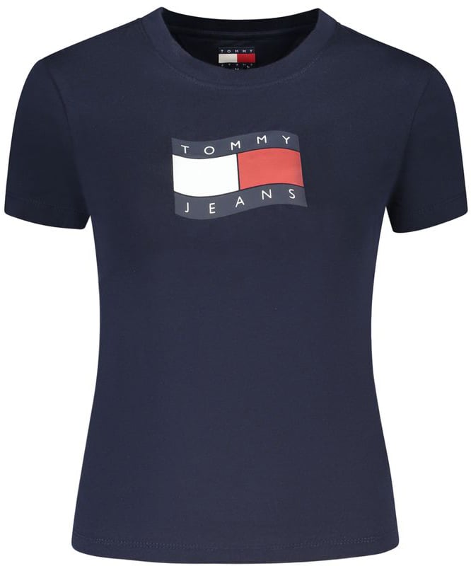 Tommy Hilfiger Blue Cotton Women's T-Shirt Blauw