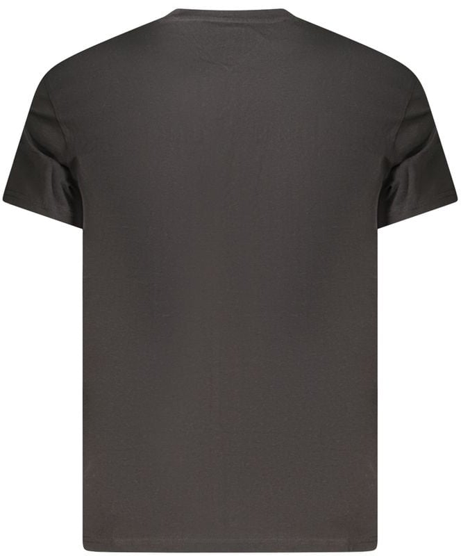 Tommy Hilfiger Black Cotton Mens T-Shirt Zwart