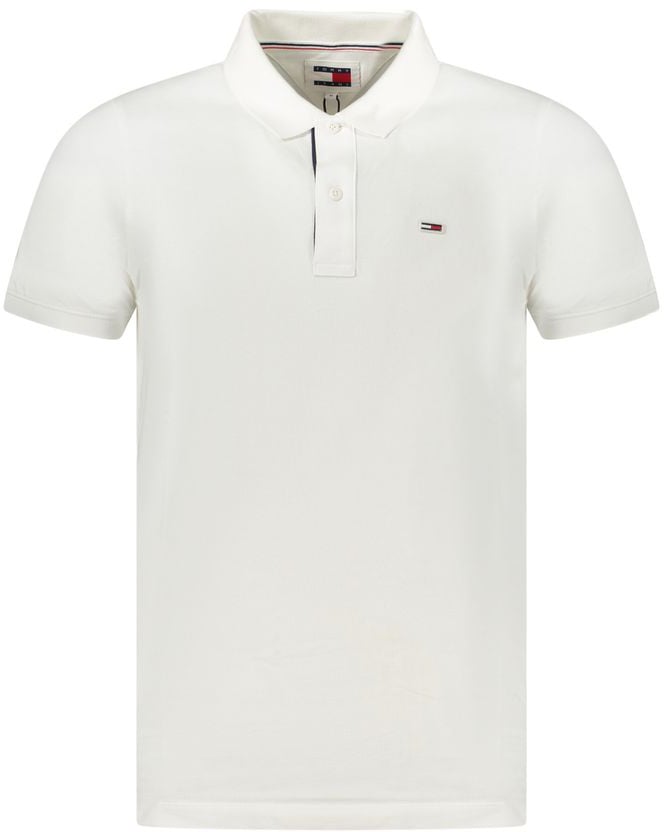 Tommy Hilfiger White Cotton Men's Polo Shirt Wit