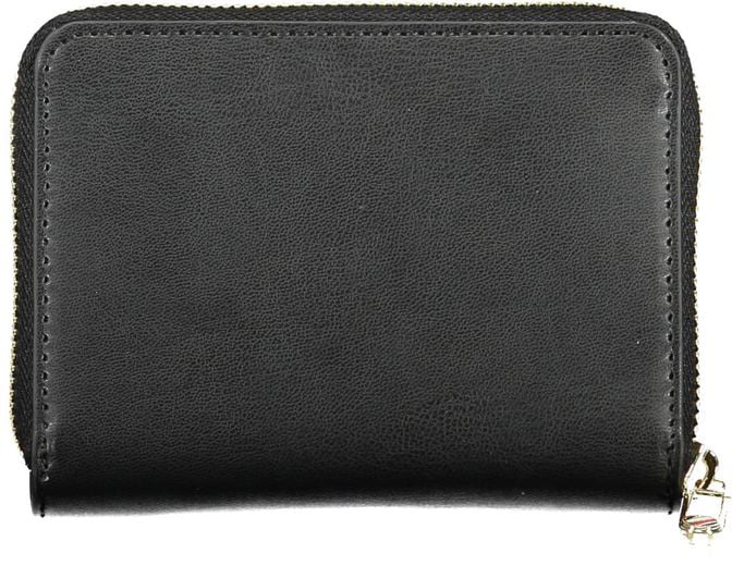 Tommy Hilfiger Black Polyurethane Women Wallet Zwart