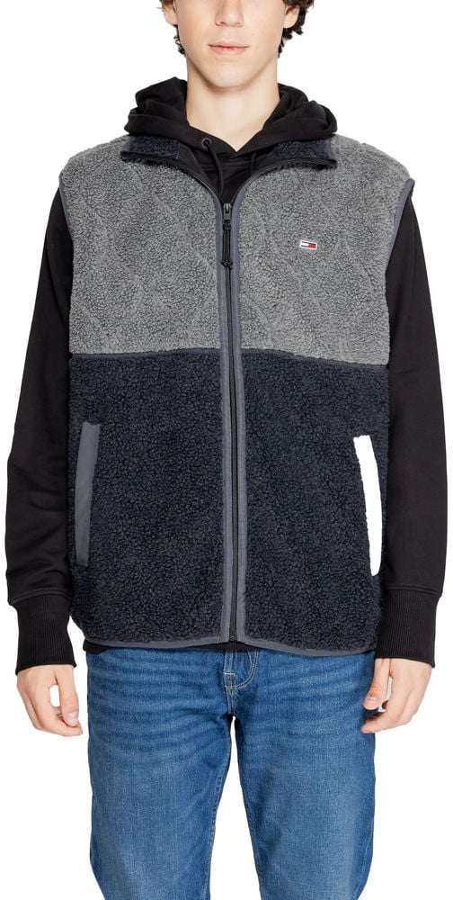 Tommy Hilfiger Jeans Black Recycled Polyester Sleeveless Jacket Zwart