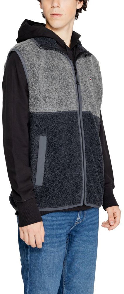 Tommy Hilfiger Jeans Black Recycled Polyester Sleeveless Jacket Zwart