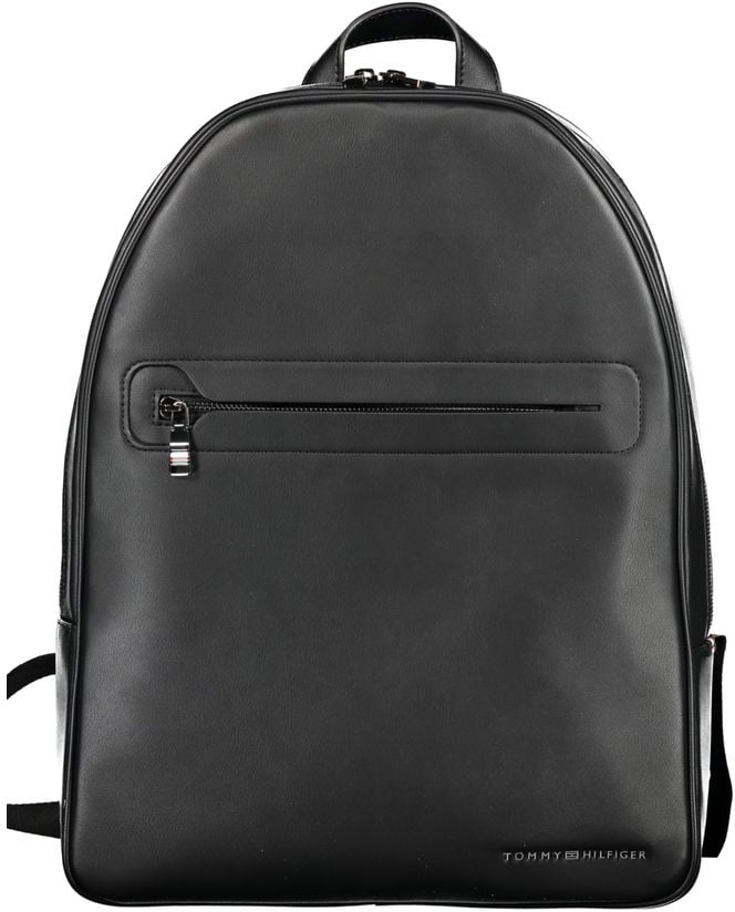 Tommy Hilfiger Tommy Hilfiger Nero Polyurethane Men Backpack Zwart