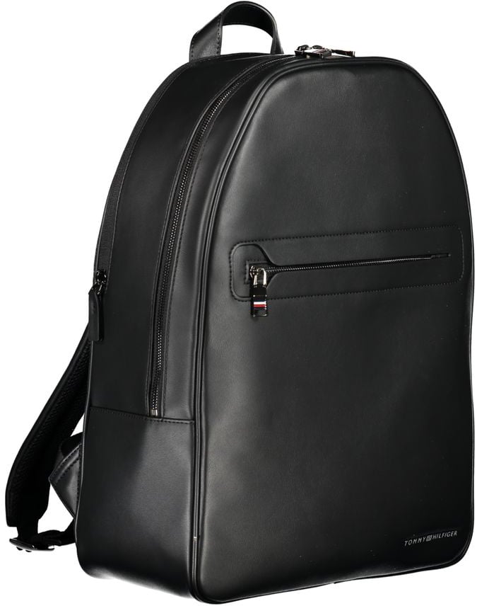 Tommy Hilfiger Tommy Hilfiger Nero Polyurethane Men Backpack Zwart