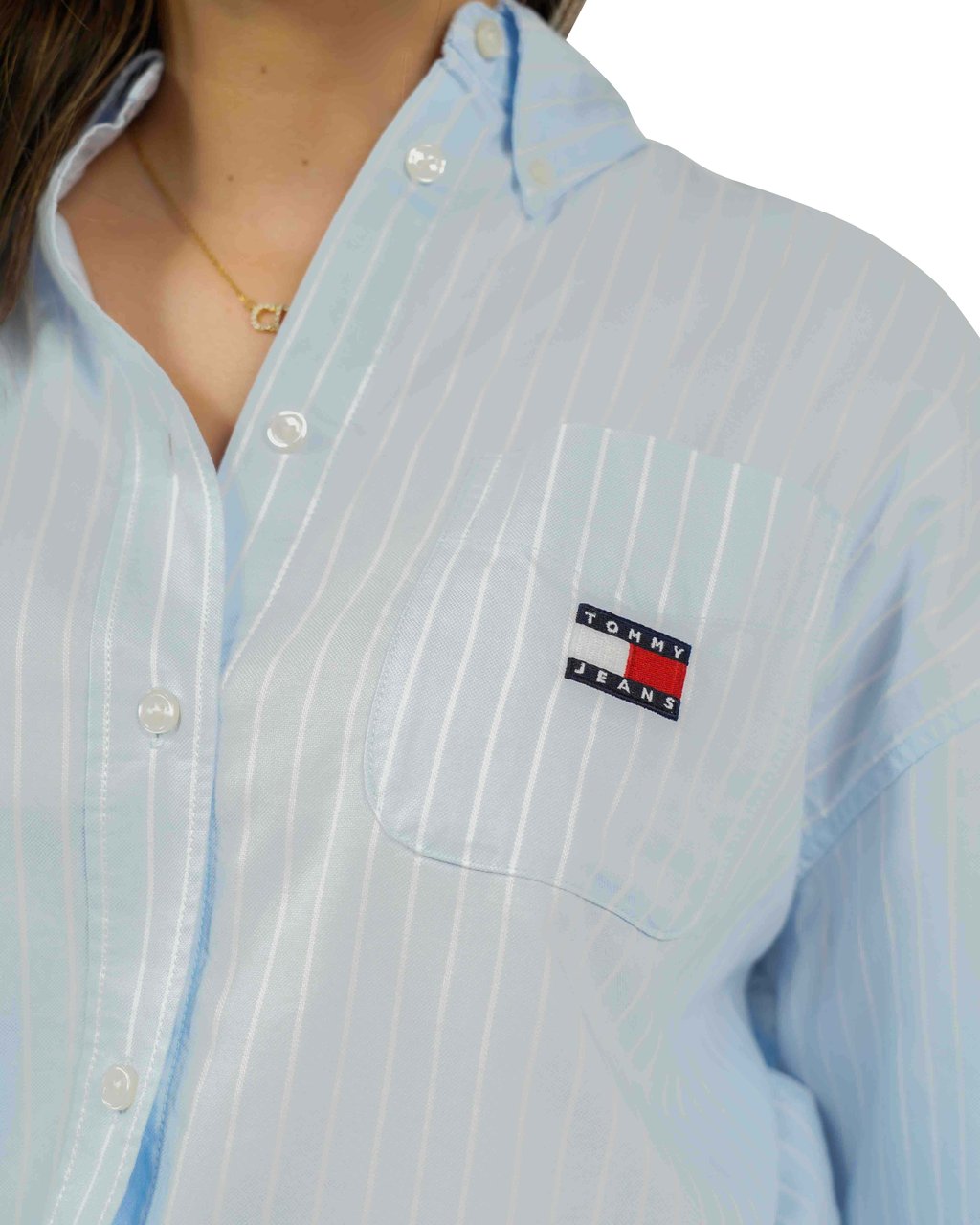 Tommy Hilfiger Oversized Oxford Blouse Blauw