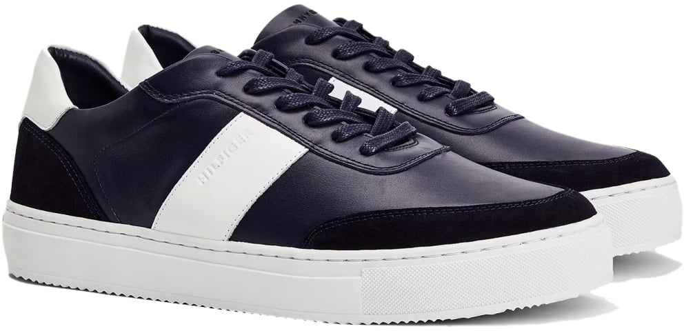 Tommy Hilfiger Premium Cupsole Stripe Sneakers Blauw