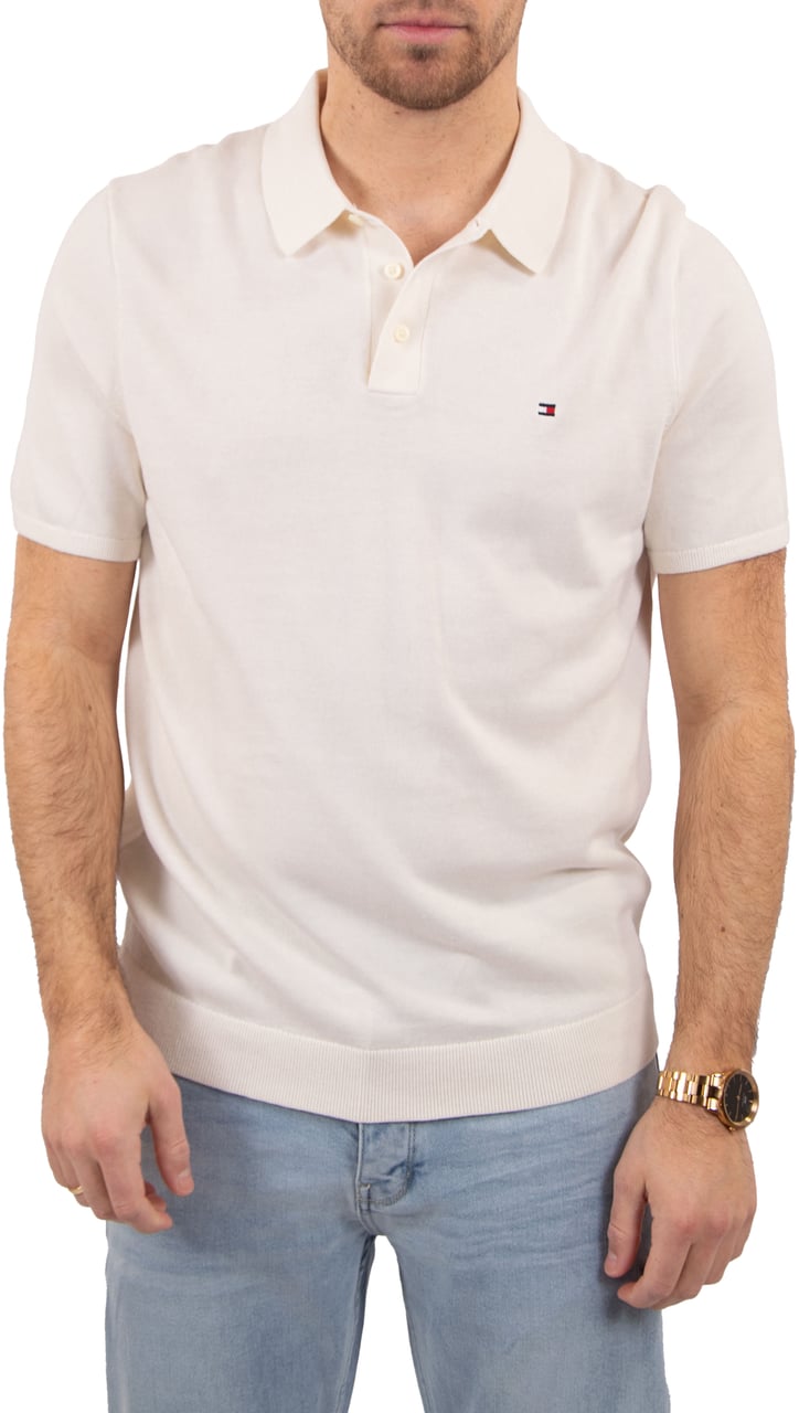 Tommy Hilfiger Tommy Hilfiger Essential Cotton Knitted Polo Beige