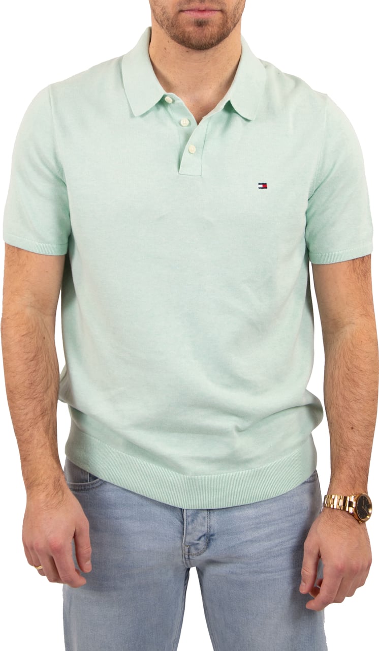 Tommy Hilfiger Tommy Hilfiger Essential Cotton Knitted Polo Groen