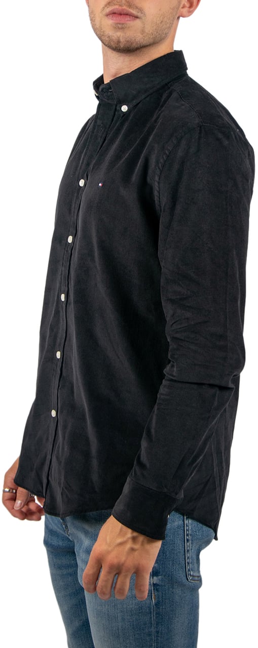 Tommy Hilfiger Solid Corduroy RF Shirt Zwart