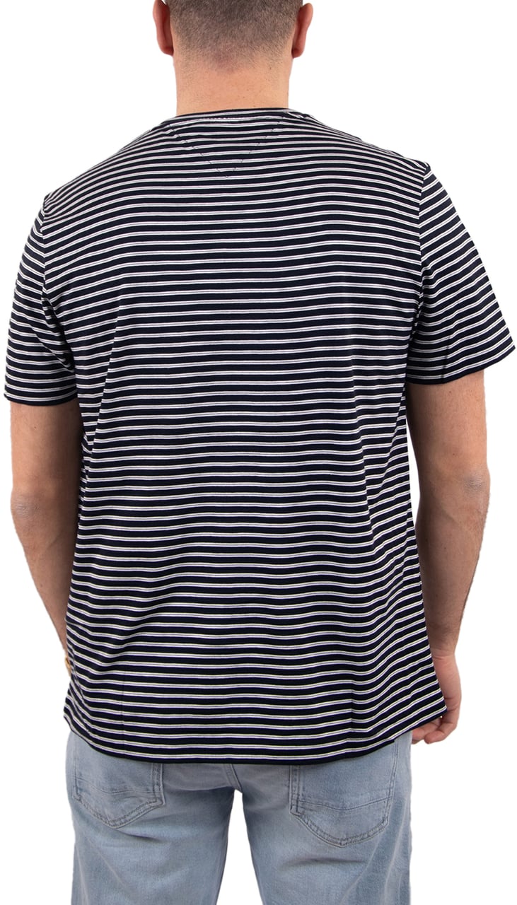 Tommy Hilfiger Ess Seasonal Reg Fit Stripe Tee Blauw